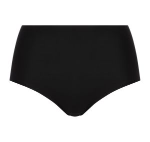 Soft stretch high waist briefs ZWART