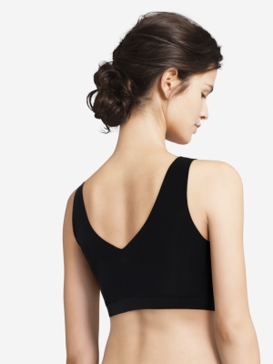 Soft Stretch Padded Top ZWART