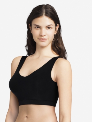 Soft Stretch Padded Top ZWART