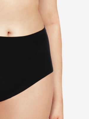Soft Stretch High Waist Briefs ZWART