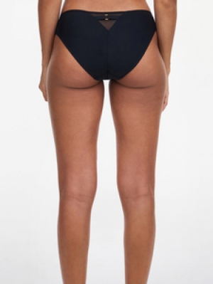 Fleurs slip ZWART