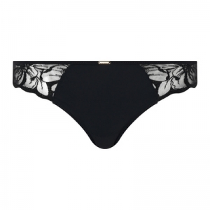 Fleurs slip ZWART