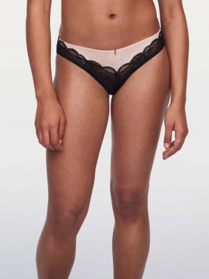 Midnight Flowers slip ZWART