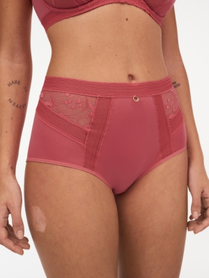 True Lace hoge taille slip ROSE
