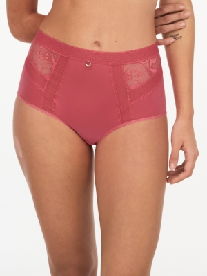 True Lace hoge taille slip ROSE
