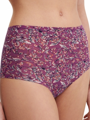Soft stretch high waist briefs BAROQUE PRINT