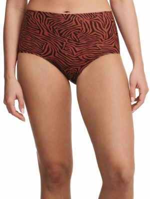 Soft stretch high waist briefs SAFARI CHIC