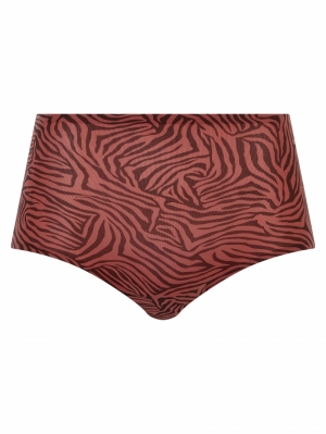 Soft stretch high waist briefs SAFARI CHIC