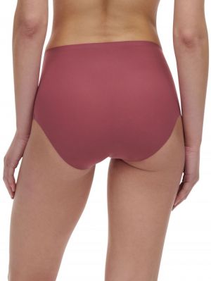 Soft stretch high waist briefs SEPIA