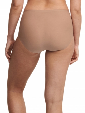 Soft stretch high waist briefs COFFEE LATTE