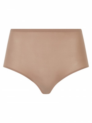 Soft stretch high waist briefs COFFEE LATTE