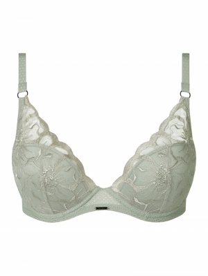 Fleurs plunge t-shirt bh GREEN TEA