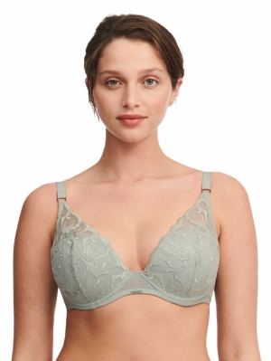Fleurs plunge t-shirt bh GREEN TEA