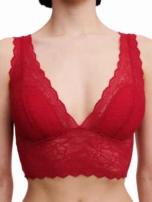 Floral Touch bralette Scarlet