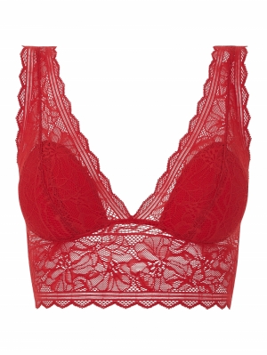 Floral Touch bralette Scarlet