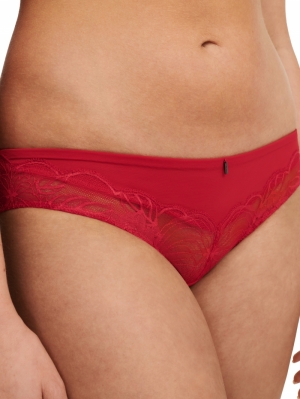 Midnight Flowers slip SCARLET RED