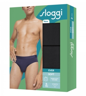 Men Ever Soft slip 2-pack ZWART