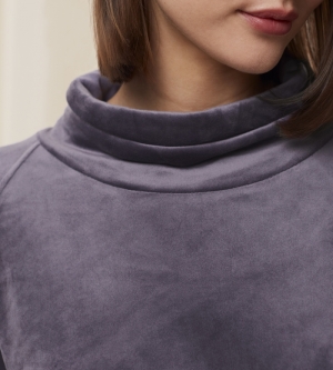 Cosy Comfort Velour Sweater SLATE