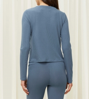 Natural Spotlight Rib top BLAUW