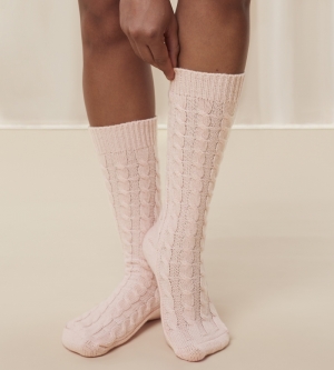 Rib Socks Light Pink