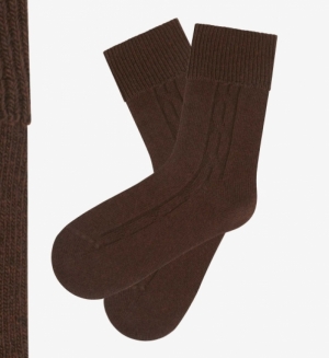 Chausettes wol-cashmere Marron Glacé