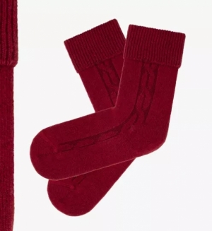 Chausettes wol-cashmere ROUGE POURPRE