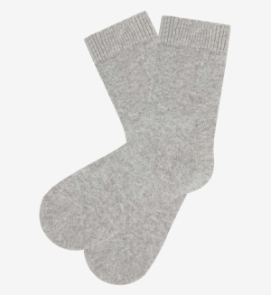 Dameskous Cachmire zijde Gris Chiné