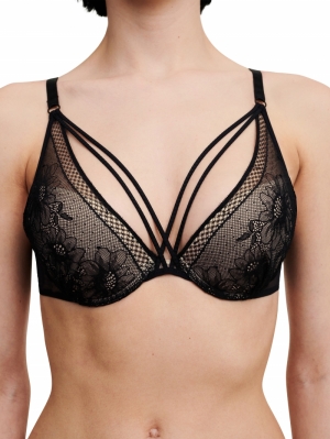 Rebecca push-up bh Zwart
