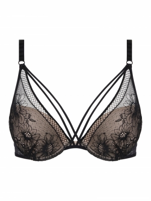 Rebecca push-up bh Zwart