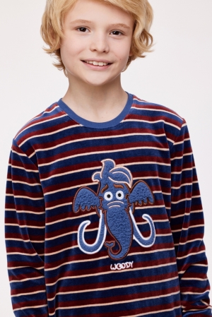 Jongenspyjama velours Knut Blauw