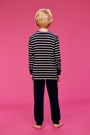 Jongenspyjama velours Gudrun DONKERBLAUW