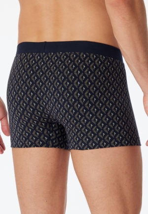 Boxershort fijne interlock BRUIN-GRIJS