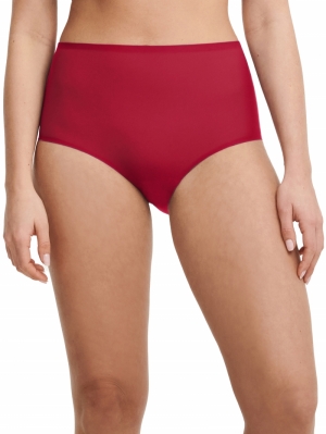 Soft stretch high waist briefs PASSION RED