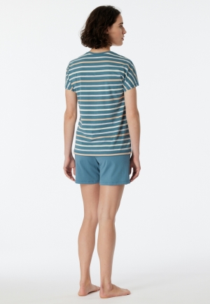 Pyjama met short BLAUWGRIJS