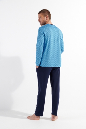 Pyjama lang Cameron BLAUW