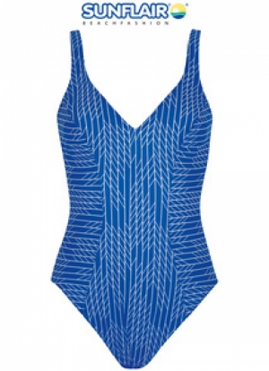 Sunflair badpak print BLAUW