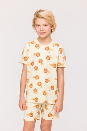 Jongenspyjama leeuwenprint BEIGE