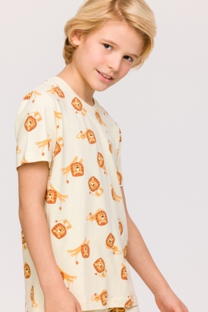 Jongenspyjama leeuwenprint BEIGE