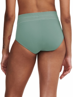 True Lace hoge taille slip TRELLIS GREEN