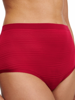 Soft stretch high waist briefs PASSION RED