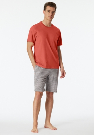 Pyjama kort met ronde hals GRAPEFRUIT