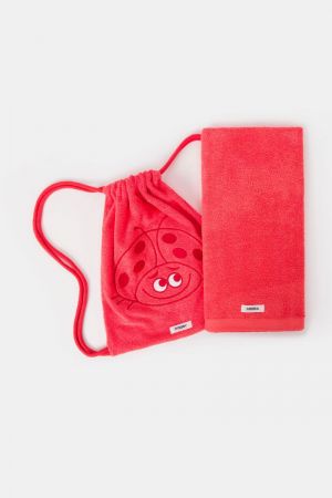 Handdoek KORAALROOD
