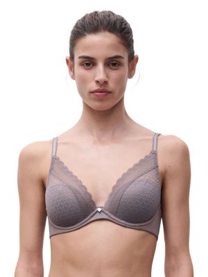 Norah Chic Plunge T-shirt bh BRONZED TAUPE