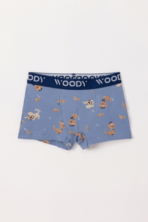 Woody jongens short, duo pak BLAUW