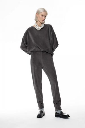 Velvet Dream lange broek THUNDER GREY
