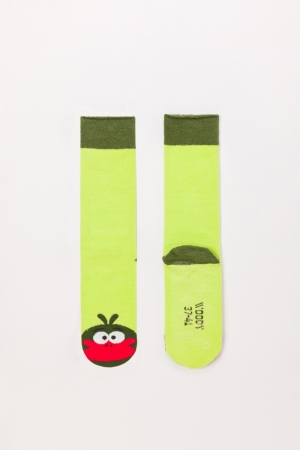 Warme kousen met anti-slip GROEN