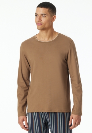 Shirt lange mouwen Mix + Relax WHISKEY