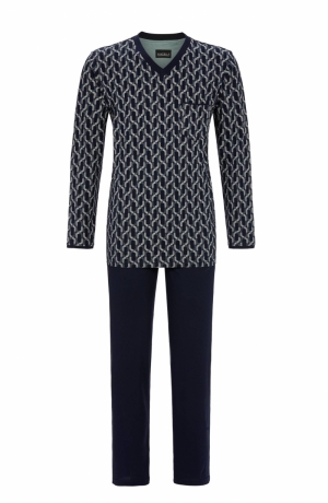 Pyjama met V-hals DARK NAVY