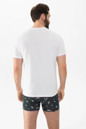 Pyjamashirt korte mouw WIT