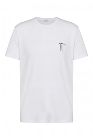 Pyjamashirt korte mouw WIT